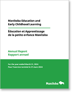 Manitoba Education and Early Childhood Learning Annual Report 2022-2023 cover